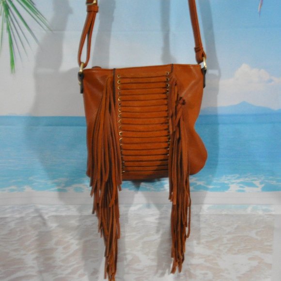 Antik Kraft Handbags - Antik Kraft Western Style Crossbody with Fringe New without Tags